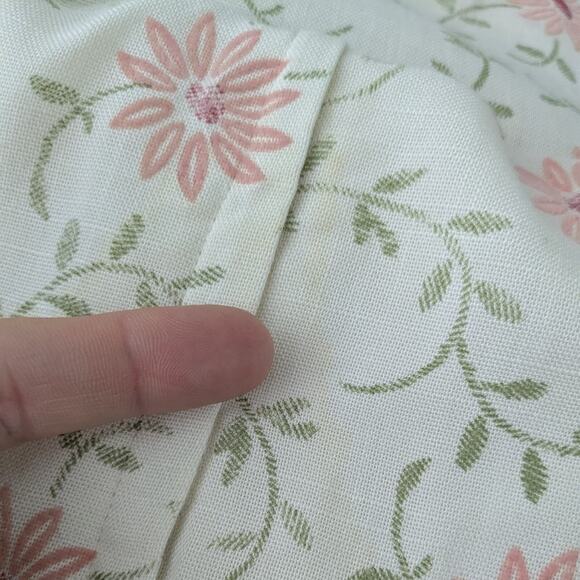 Vintage Mini Dress 60s A-Line Floral Bow Ribbon Mod Sleeveless Cream Pink - Picture 12 of 14